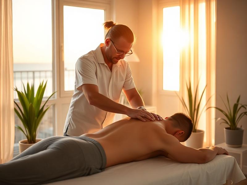 Chiropractor consulting with a patient in a warm Naples clinic